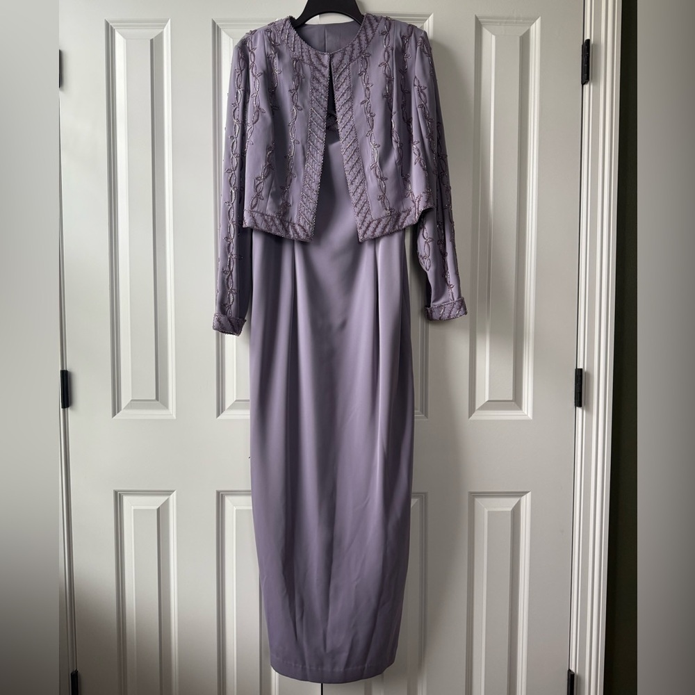 Forever Yours Lavender Beaded Dress with Jacket